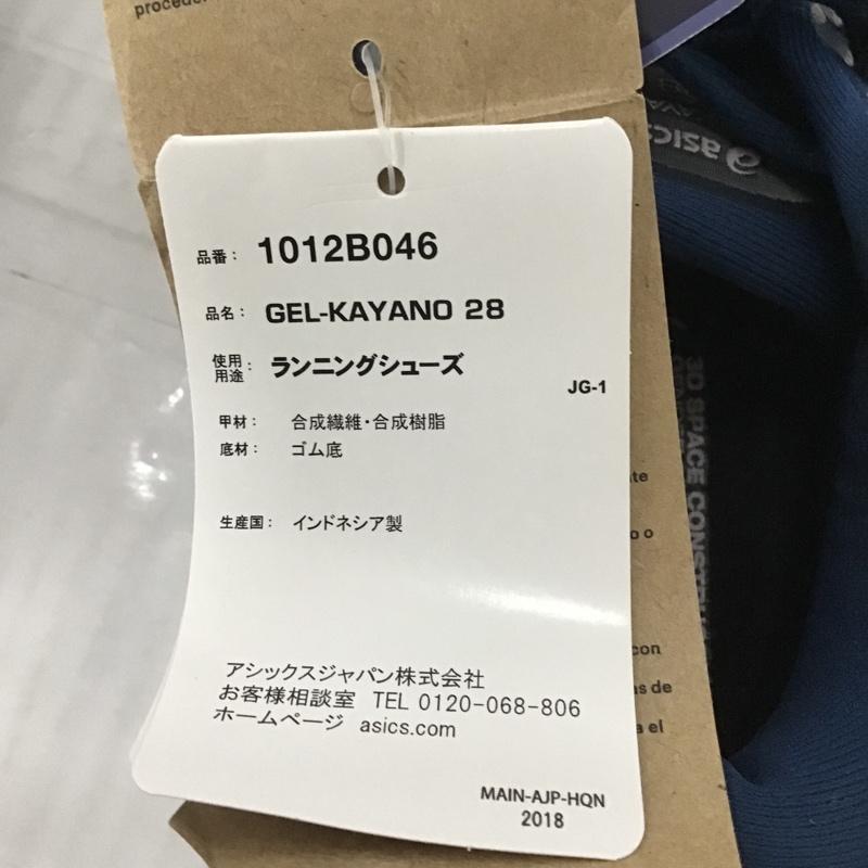 アシックス ASICS スニーカー スニーカー 1012B046 GEL KAYANO 28 23.5cm 箱有 ランニングシューズ 23.5cm ロゴ、文字 紺 / ネイビー / X 桃 / ピンク / レディース USED 古着 中古 10089804