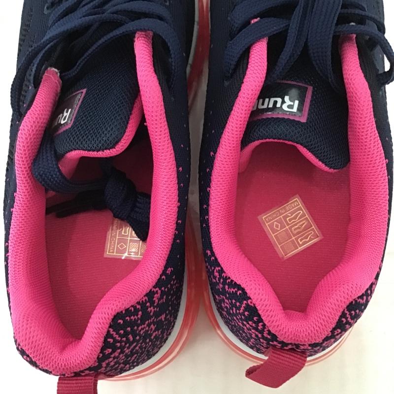 古着 USED スニーカー スニーカー 060406 US5.5 ランニングシューズ US:5.5 ロゴ、文字 紺 / ネイビー / X 桃 / ピンク / レディース USED 古着 中古 10089806