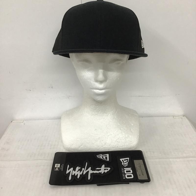 ヨウジヤマモト Yohji Yamamoto 帽子 キャップ 12579132 NEW ERA 59FIFTY ロゴ、文字 黒 / ブラック / メンズ USED 古着 中古 10089813