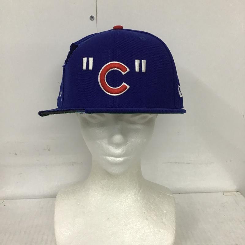 オフホワイト Off-White 帽子 キャップ NEW ERA MLB CHICAGO CUBS CAP ロゴ、文字 青 / ブルー / メンズ USED 古着 中古 10089814