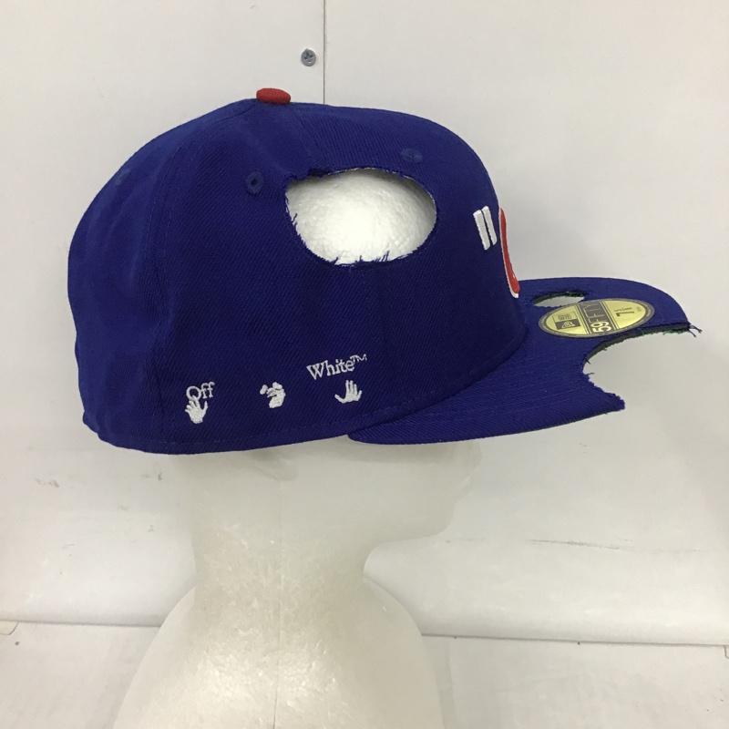 オフホワイト Off-White 帽子 キャップ NEW ERA MLB CHICAGO CUBS CAP ロゴ、文字 青 / ブルー / メンズ USED 古着 中古 10089814
