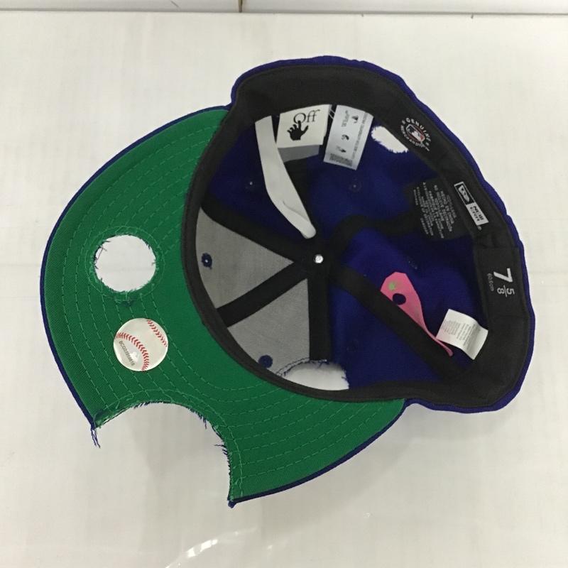 オフホワイト Off-White 帽子 キャップ NEW ERA MLB CHICAGO CUBS CAP ロゴ、文字 青 / ブルー / メンズ USED 古着 中古 10089814