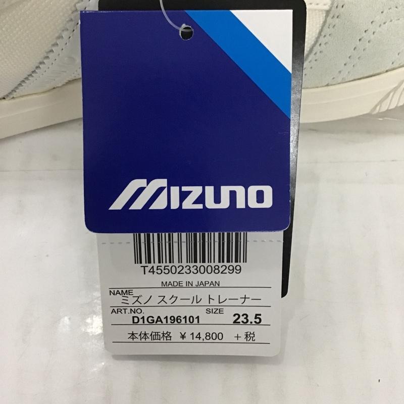 ミズノ MIZUNO スニーカー スニーカー D1GA196101 SCHOOL TRAINER 23.5cm 23.5cm ロゴ、文字 白 / ホワイト / レディース USED 古着 中古 10089819