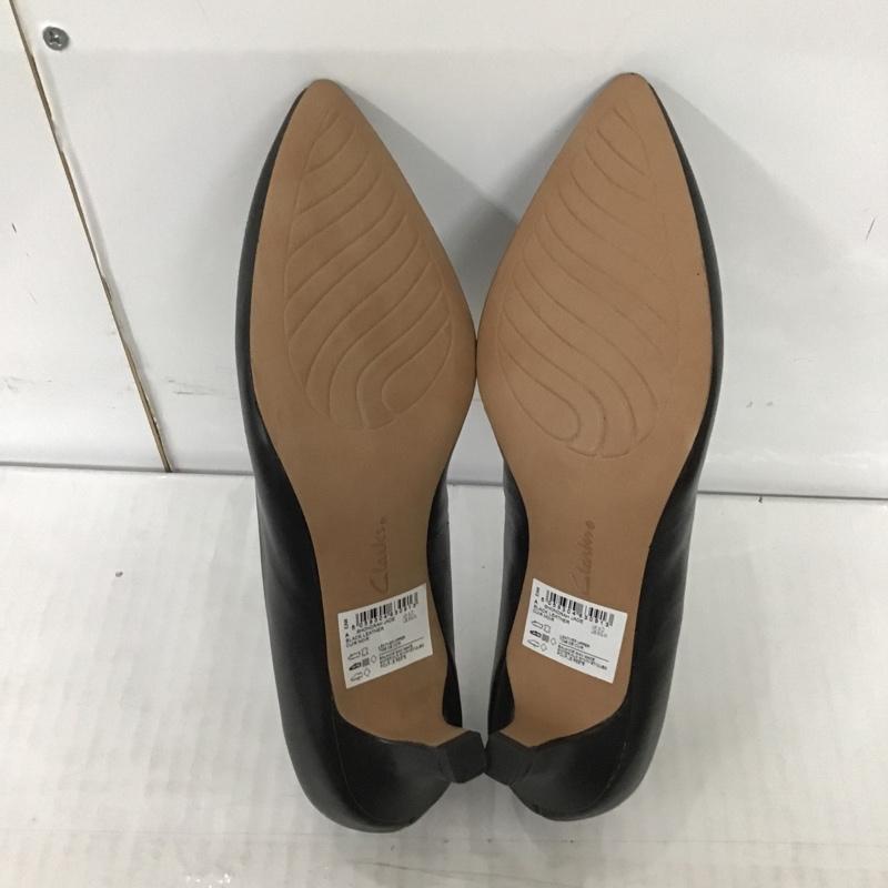 クラークス Clarks パンプス パンプス Shondrah Jade ポインテッドトゥパンプス ブラックレザー UK4D 箱有 US:6.5 無地 黒 / ブラック / レディース USED 古着 中古 10089820