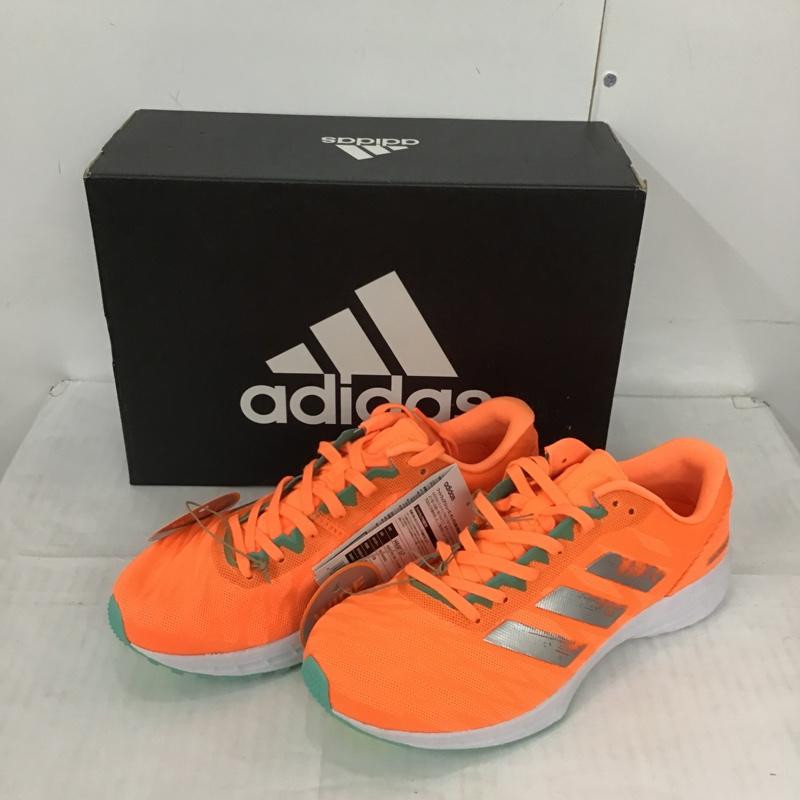 アディダス adidas スニーカー スニーカー H69057 ADIZERO RC 3 WIDE 25cm 箱有 25.0cm ロゴ、文字 橙 / オレンジ / X 白 / ホワイト / メンズ USED 古着 中古 10089824
