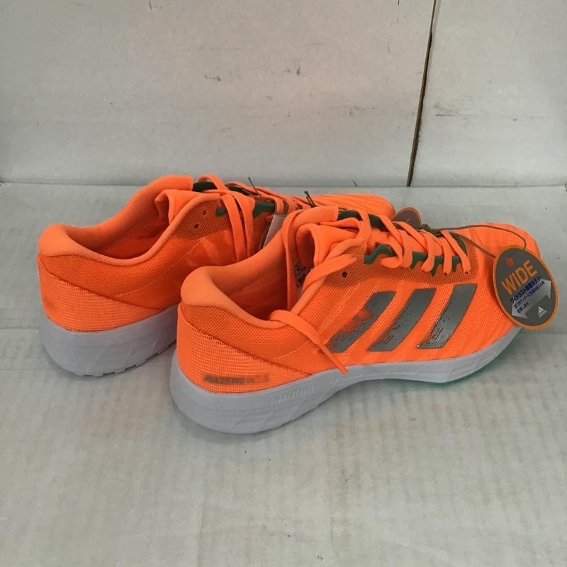 アディダス adidas スニーカー スニーカー H69057 ADIZERO RC 3 WIDE 25cm 箱有 25.0cm ロゴ、文字 橙 / オレンジ / X 白 / ホワイト / メンズ USED 古着 中古 10089824