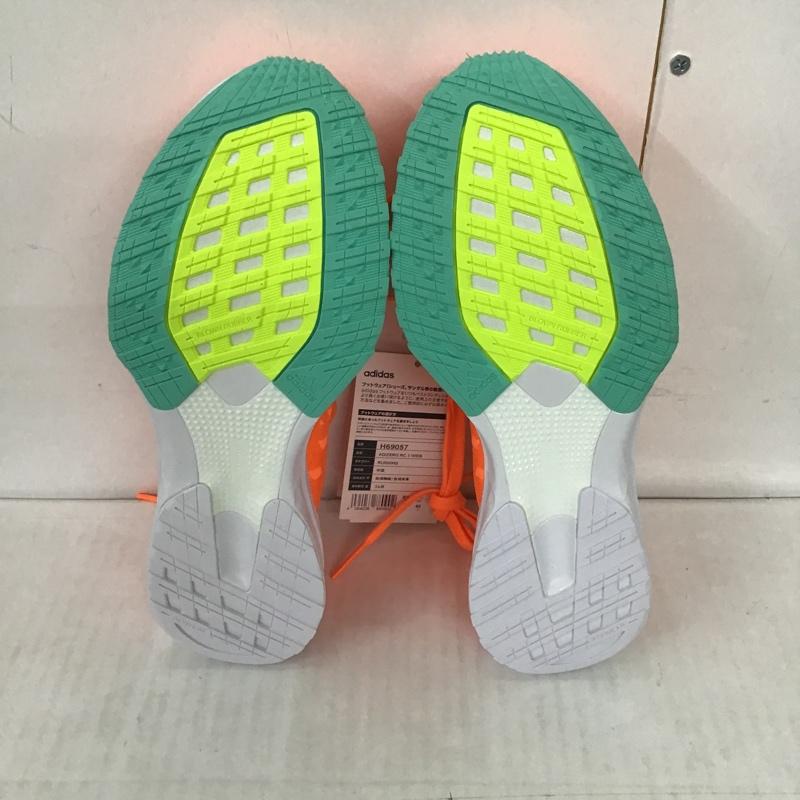 アディダス adidas スニーカー スニーカー H69057 ADIZERO RC 3 WIDE 25cm 箱有 25.0cm ロゴ、文字 橙 / オレンジ / X 白 / ホワイト / メンズ USED 古着 中古 10089824