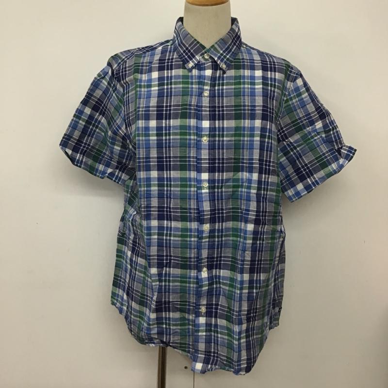 チャップス CHAPS シャツ、ブラウス 半袖 ボタンダウンシャツ L チェック マルチカラー / マルチカラー / メンズ USED 古着 中古 10089930