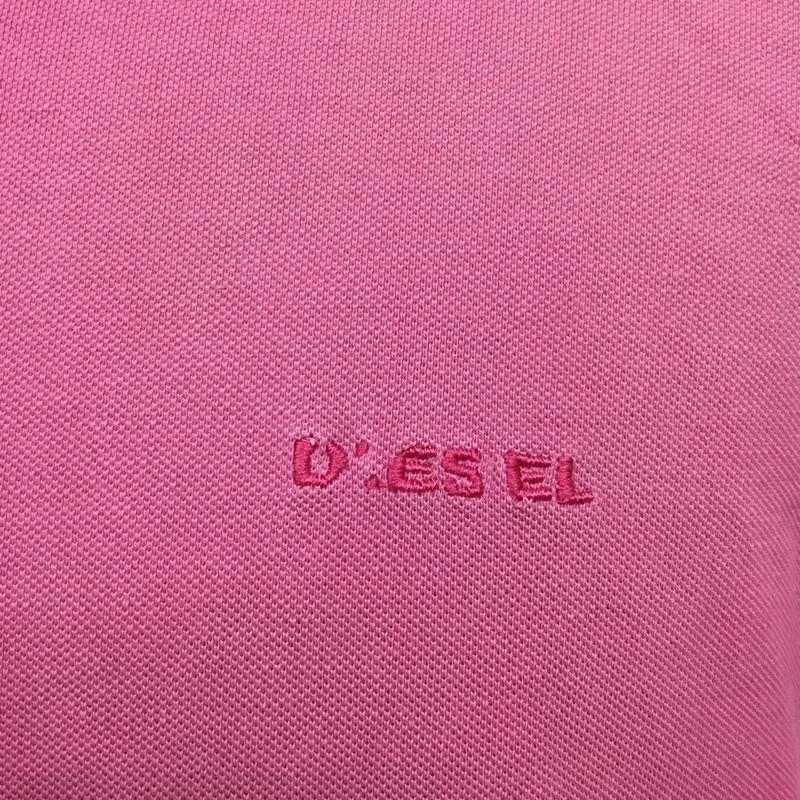 ディーゼル DIESEL ポロシャツ 半袖 S 無地 桃 / ピンク / メンズ USED 古着 中古 10089968