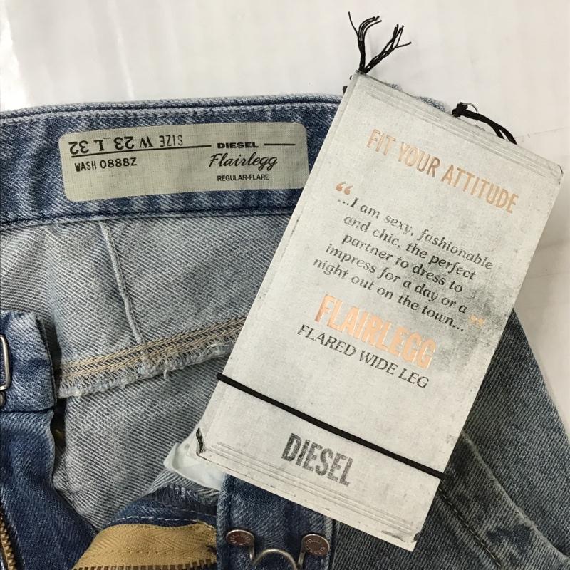 ディーゼル DIESEL パンツ デニム、ジーンズ FLAIRLEGG 0888Z ワイドパンツ W23L32 無地 水色 / ライトブルー / レディース USED 古着 中古 10090030