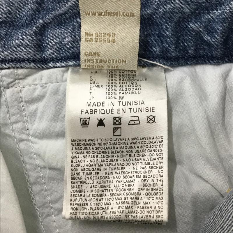 ディーゼル DIESEL パンツ デニム、ジーンズ FLAIRLEGG 0888Z ワイドパンツ W23L32 無地 水色 / ライトブルー /  レディース USED 古着 中古 10090030