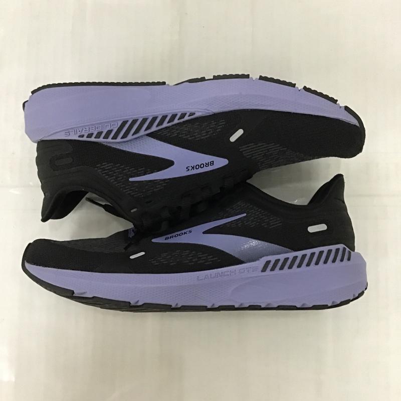 ブルックス BROOKS スニーカー スニーカー 120374 1B 060 Launch GTS 9 24.5cm 箱有 24.5cm ロゴ、文字 黒 / ブラック / X 紫 / パープル / レディース USED 古着 中古 10090084