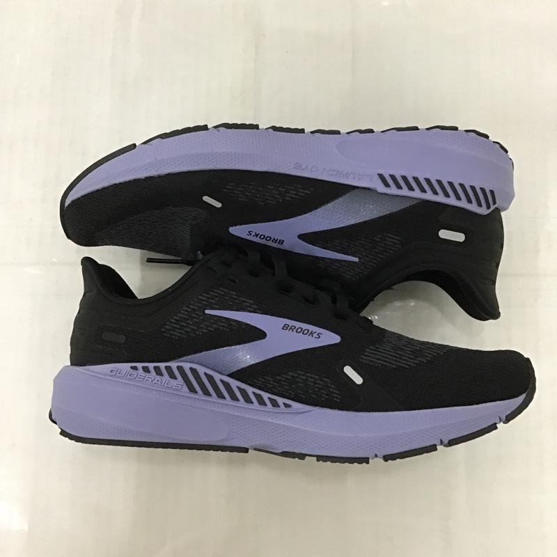 ブルックス BROOKS スニーカー スニーカー 120374 1B 060 Launch GTS 9 24.5cm 箱有 24.5cm ロゴ、文字 黒 / ブラック / X 紫 / パープル / レディース USED 古着 中古 10090084