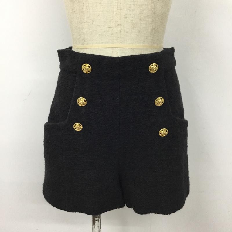 ザラ ZARA パンツ ショートパンツ 8006 795 800 S 無地 黒 / ブラック / レディース USED 古着 中古 10090099