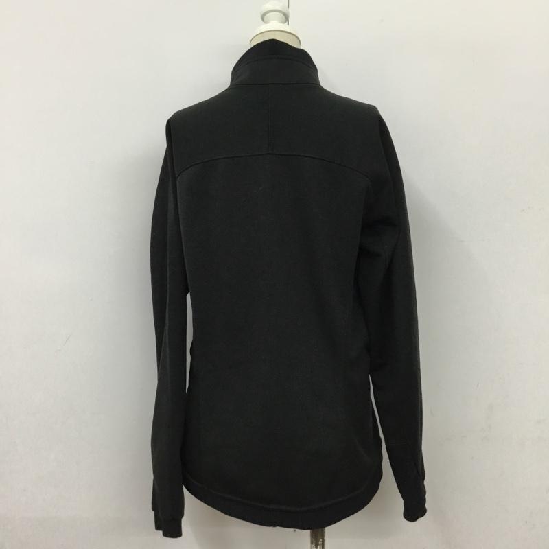 マウンテン ハード ウェアー MOUNTAIN HARDWEAR カットソー 長袖 ハーフジップ L ロゴ、文字 黒 / ブラック / レディース USED 古着 中古 10090110