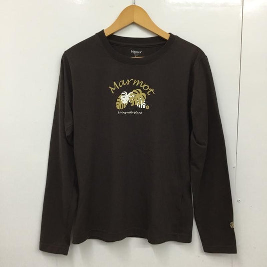 マーモット Marmot Tシャツ 長袖 MJT-7737W L プリント ダークブラウン / ダークブラウン /  メンズ USED 古着 中古 10090117