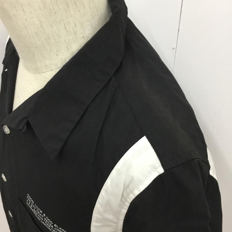 クライミー CRIMIE シャツ、ブラウス 半袖 オープンカラーシャツ M ロゴ、文字 黒 / ブラック / X 白 / ホワイト /  メンズ USED 古着 中古 10090119