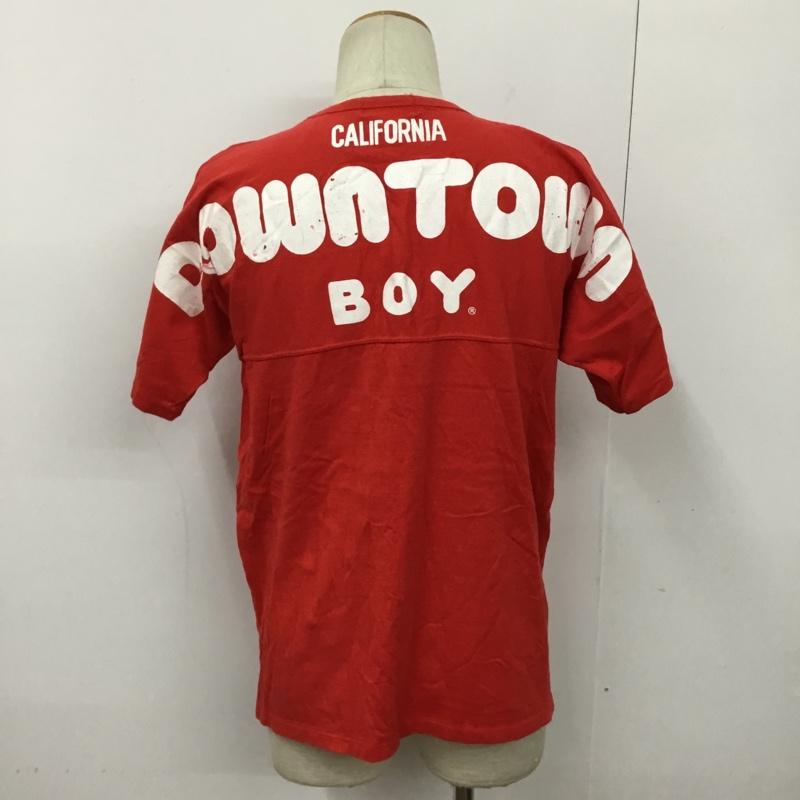 古着 USED Tシャツ 半袖 DOWNTOWN BOY バックロゴ FREE ロゴ、文字 赤 / レッド /  メンズ USED 古着 中古 10090129
