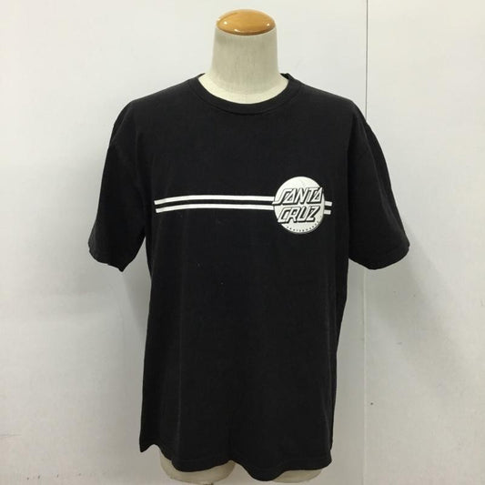 サンタクルーズ SANTA CRUZ Tシャツ 半袖 バックプリント L ロゴ、文字 黒 / ブラック /  メンズ USED 古着 中古 10090135