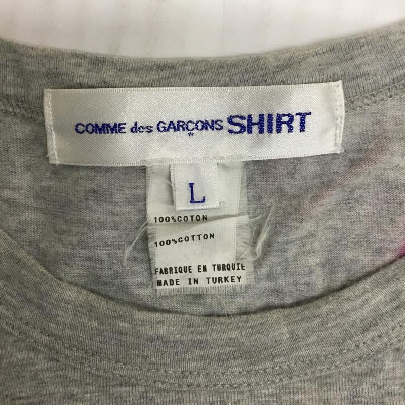 コムデギャルソンシャツ COMME des GARCONS SHIRT Tシャツ 半袖 S13102 バックプリント L ロゴ、文字 灰 / グレー /  メンズ USED 古着 中古 10090159