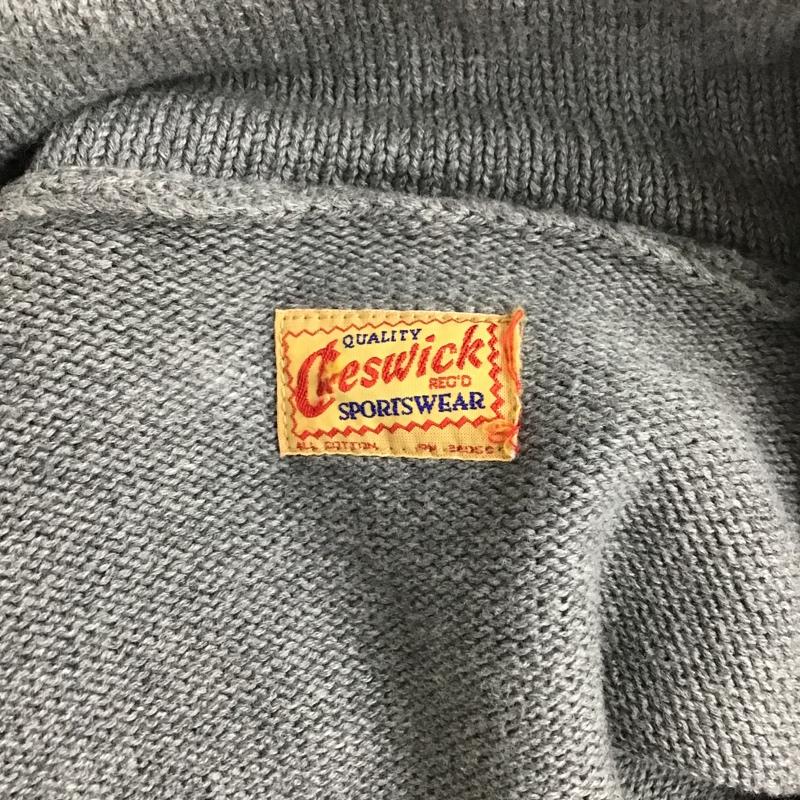 チェスウィック CHESWICK カーディガン 長袖 ショールカラー ロゴ、文字 灰 / グレー / メンズ USED 古着 中古 10090172