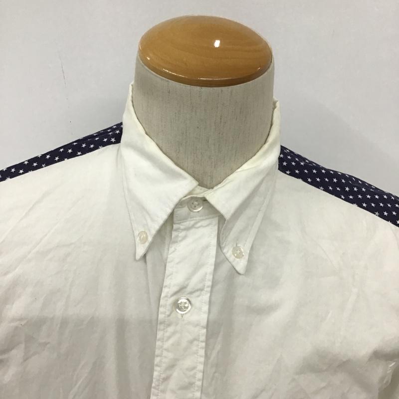 ソフ SOPH. シャツ、ブラウス 長袖 ボタンダウンシャツ S 無地 X 星 白 / ホワイト /  メンズ USED 古着 中古 10090198