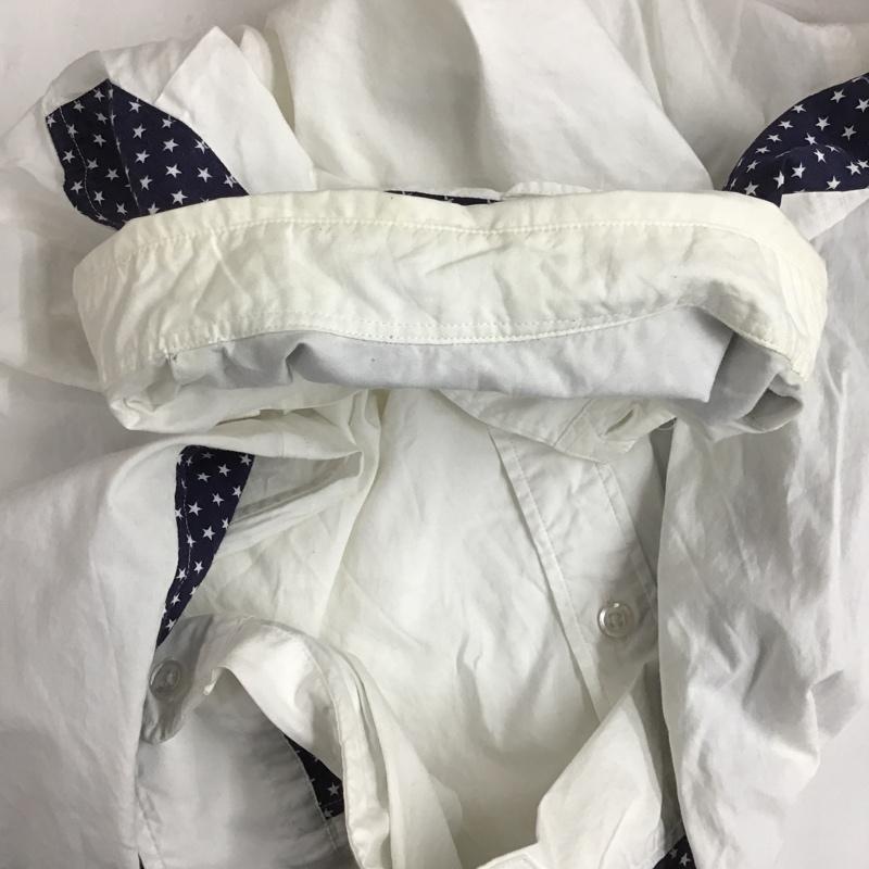 ソフ SOPH. シャツ、ブラウス 長袖 ボタンダウンシャツ S 無地 X 星 白 / ホワイト /  メンズ USED 古着 中古 10090198