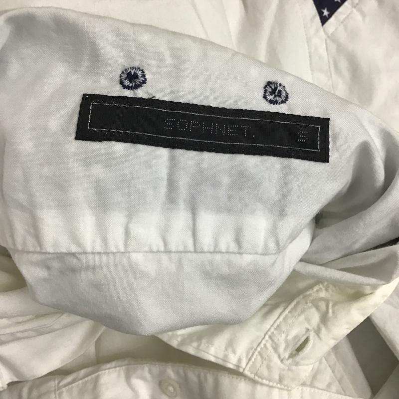 ソフ SOPH. シャツ、ブラウス 長袖 ボタンダウンシャツ S 無地 X 星 白 / ホワイト /  メンズ USED 古着 中古 10090198