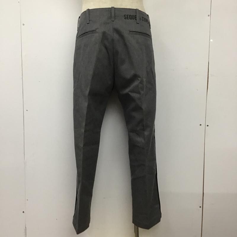 シークエル SEQUEL パンツ スラックス M 無地 X ロゴ、文字 X ワンポイント 灰 / グレー / X 黒 / ブラック / メンズ USED 古着 中古 10090208