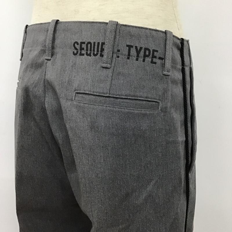 シークエル SEQUEL パンツ スラックス M 無地 X ロゴ、文字 X ワンポイント 灰 / グレー / X 黒 / ブラック / メンズ USED 古着 中古 10090208