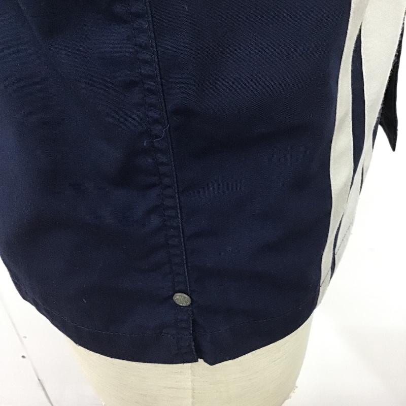 ベンデイビス BEN DAVIS シャツ、ブラウス 半袖 ワークシャツ M 無地 X 刺繍 紺 / ネイビー / X 灰 / グレー /  メンズ USED 古着 中古 10090212