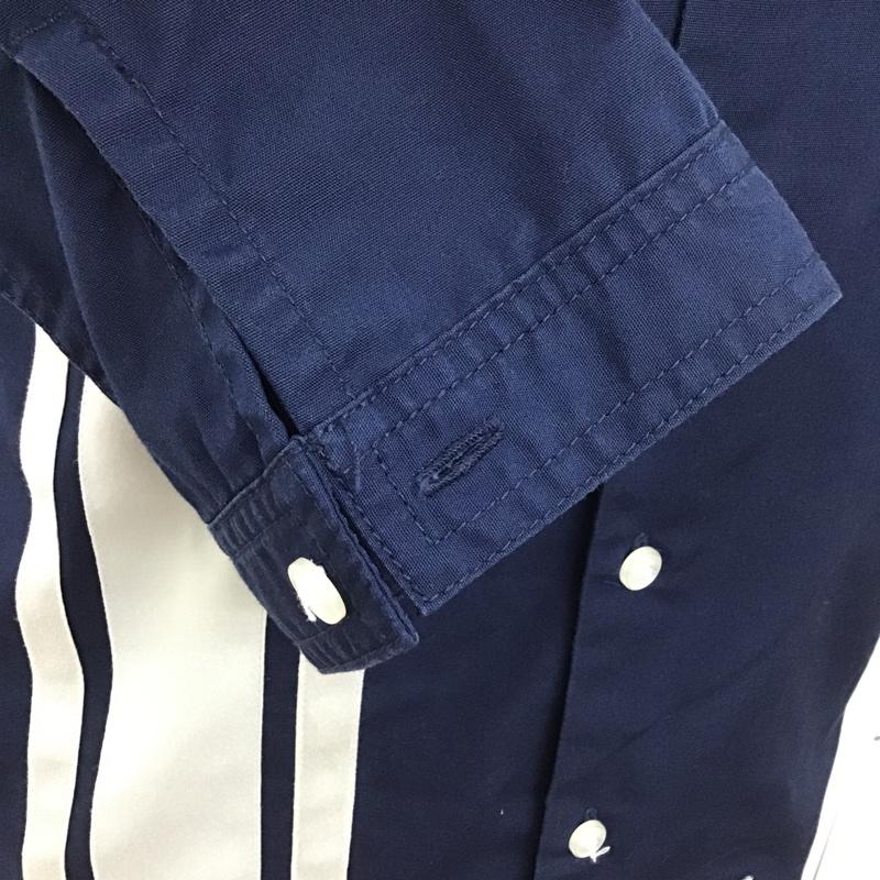ベンデイビス BEN DAVIS シャツ、ブラウス 半袖 ワークシャツ M 無地 X 刺繍 紺 / ネイビー / X 灰 / グレー /  メンズ USED 古着 中古 10090212