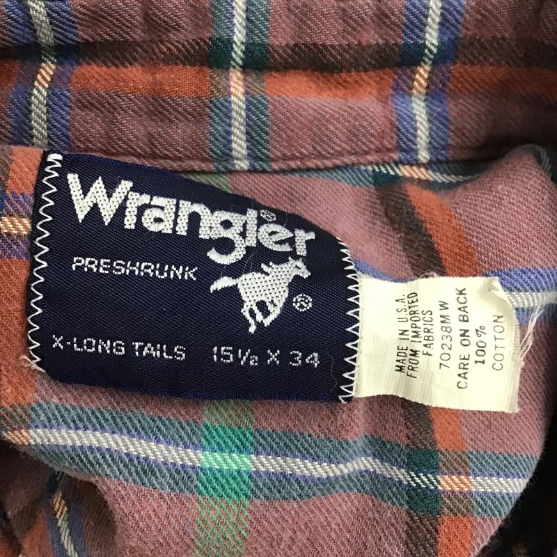 ラングラー Wrangler シャツ、ブラウス 長袖 チェックシャツ XL チェック マルチカラー / マルチカラー /  メンズ USED 古着 中古 10090221