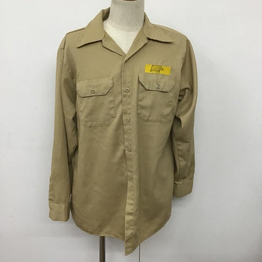 古着 USED シャツ、ブラウス 長袖 ミリタリーシャツ M ワンポイント ベージュ / ベージュ /  メンズ USED 古着 中古 10090245