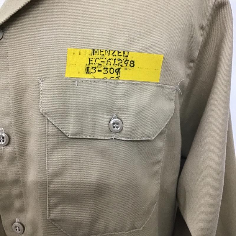 古着 USED シャツ、ブラウス 長袖 ミリタリーシャツ M ワンポイント ベージュ / ベージュ / メンズ USED 古着 中古 10090245