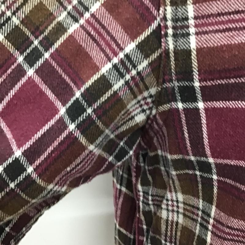 ブルコ BLUCO シャツ、ブラウス 長袖 ネルシャツ S チェック 紫 / パープル / X 白 / ホワイト / X 茶 / ブラウン /  メンズ USED 古着 中古 10090258
