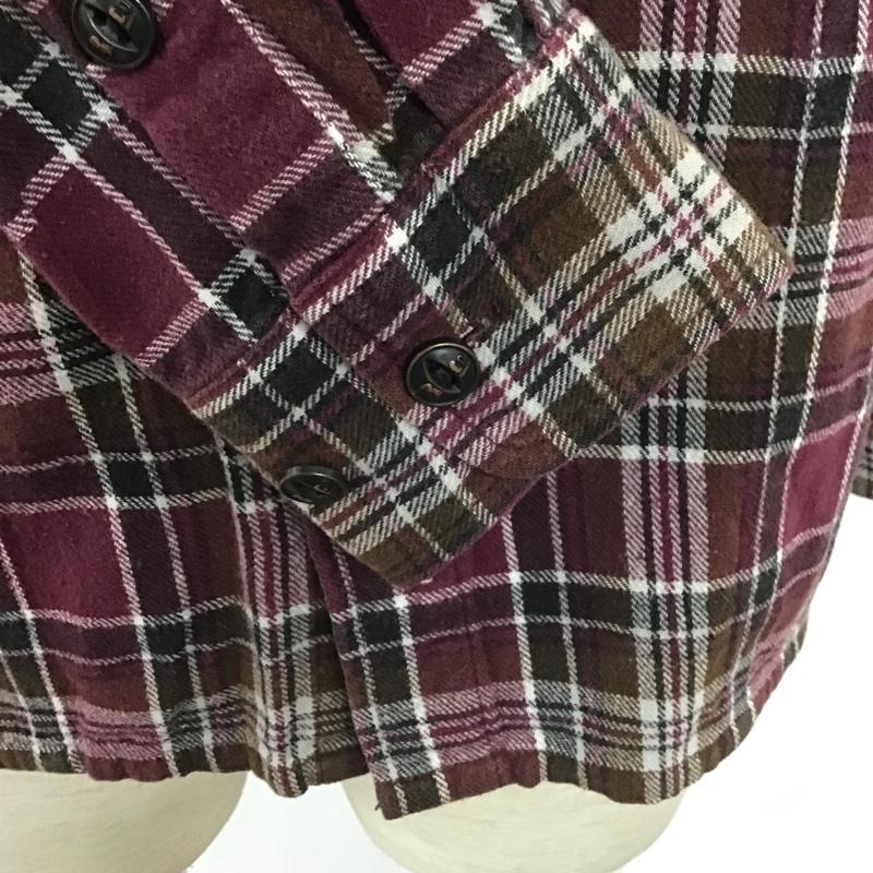 ブルコ BLUCO シャツ、ブラウス 長袖 ネルシャツ S チェック 紫 / パープル / X 白 / ホワイト / X 茶 / ブラウン /  メンズ USED 古着 中古 10090258