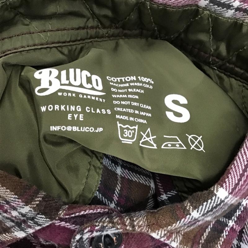 ブルコ BLUCO シャツ、ブラウス 長袖 ネルシャツ S チェック 紫 / パープル / X 白 / ホワイト / X 茶 / ブラウン /  メンズ USED 古着 中古 10090258