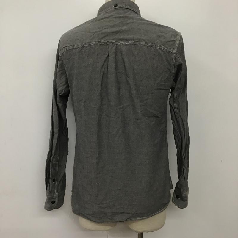 エゴトリッピング EGO TRIPPING シャツ、ブラウス 長袖 612004 ボタンダウンシャツ 46 無地 ダークグレー / ダークグレー /  メンズ USED 古着 中古 10090261