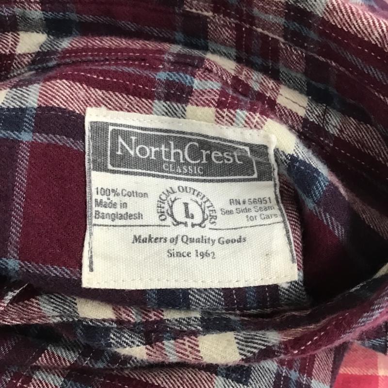 ノースクレスト North Crest シャツ、ブラウス 長袖 ボタンダウンシャツ L チェック マルチカラー / マルチカラー / メンズ USED 古着 中古 10090271