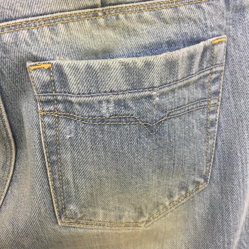 ディーゼル DIESEL パンツ デニム、ジーンズ FLAIRLEGG 0888Z ワイドパンツ W23L32 無地 水色 / ライトブルー / レディース USED 古着 中古 10090340