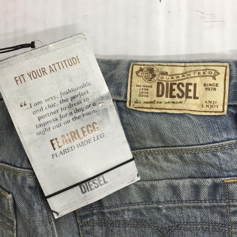 ディーゼル DIESEL パンツ デニム、ジーンズ FLAIRLEGG 0888Z ワイドパンツ W23L32 無地 水色 / ライトブルー / レディース USED 古着 中古 10090341