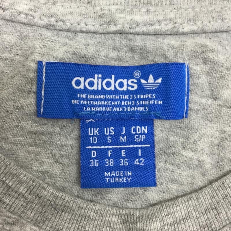 アディダス adidas Tシャツ 半袖 Z37971 トレフォイル プリント M ロゴ、文字 灰 / グレー / X 桃 / ピンク / レディース USED 古着 中古 10090355