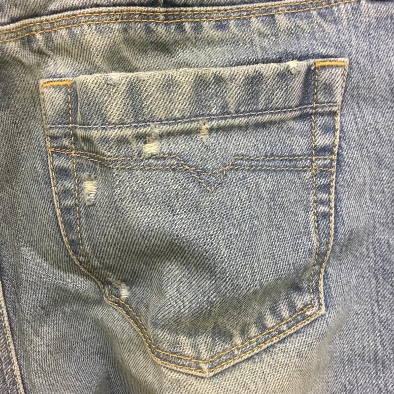 ディーゼル DIESEL パンツ デニム、ジーンズ FLAIRLEGG 0888Z ワイドパンツ W24L32 無地 水色 / ライトブルー / レディース USED 古着 中古 10090370