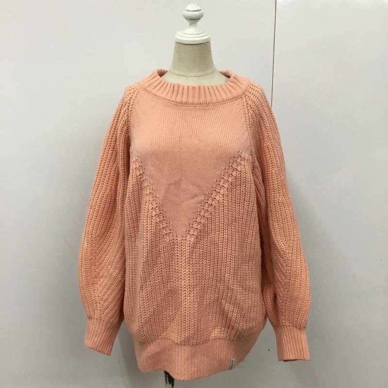 ミルクフェド MILKFED. ニット、セーター 長袖 03194303 無地 桃 / ピンク / レディース USED 古着 中古 10090376
