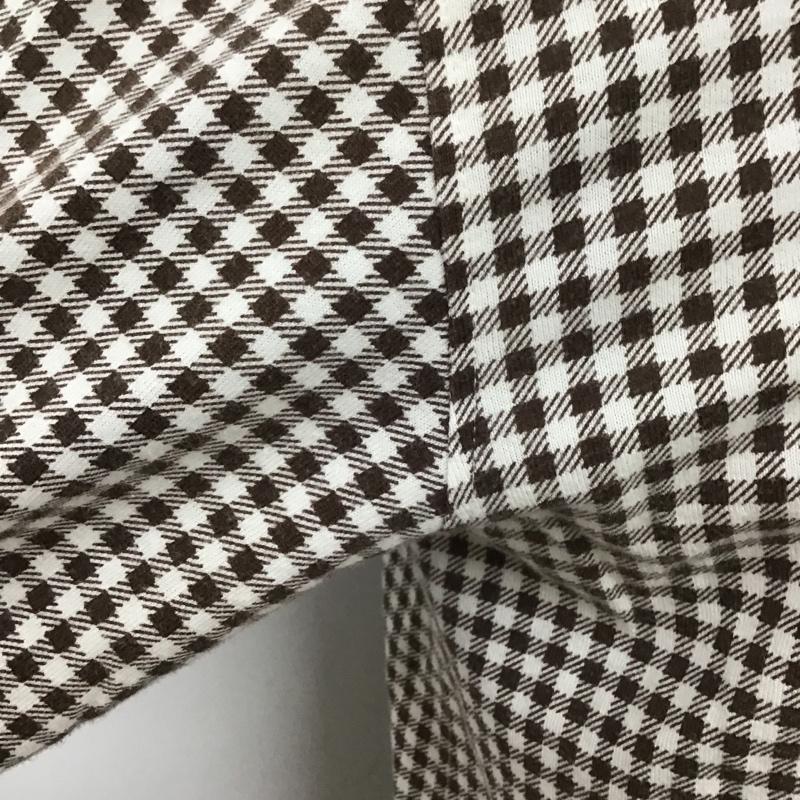 ノンネイティブ nonnative カットソー 長袖 TNP-C-8004 襟付き チェック 白 / ホワイト / X 茶 / ブラウン / メンズ USED 古着 中古 10090414