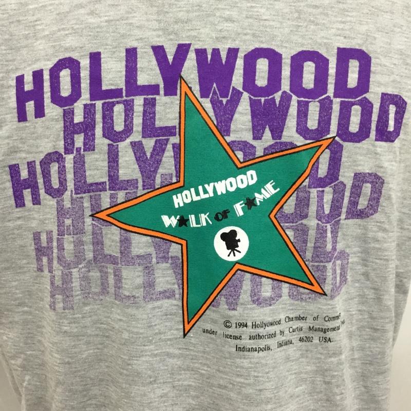 ハリウッド HOLLYWOULD Tシャツ 半袖 プリントシャツ M プリント 白 / ホワイト / X 灰 / グレー / X 紫 / パープル / X 緑 / グリーン / X 橙 / オレンジ /  メンズ USED 古着 中古 10090434