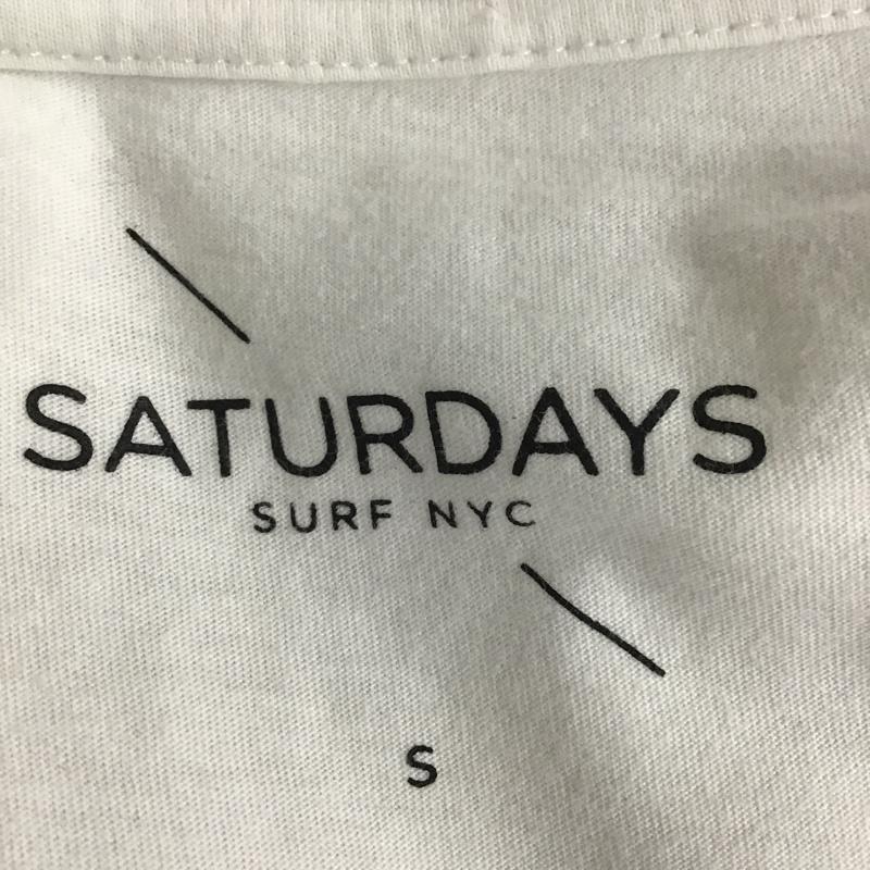 サタデーズサーフニューヨークシティー SATURDAYS SURF NYC Tシャツ 半袖 ボックスロゴ S ロゴ、文字 白 / ホワイト / X 赤 / レッド /  メンズ USED 古着 中古 10090440