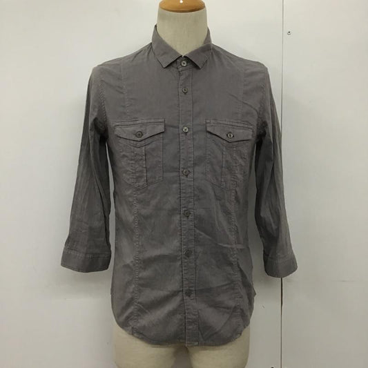 ファクトタム FACTOTUM シャツ、ブラウス 長袖 七分袖シャツ 44 無地 灰 / グレー /  メンズ USED 古着 中古 10090452