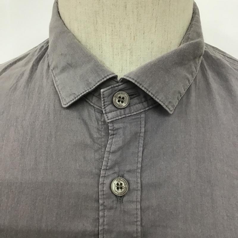 ファクトタム FACTOTUM シャツ、ブラウス 長袖 七分袖シャツ 44 無地 灰 / グレー /  メンズ USED 古着 中古 10090452